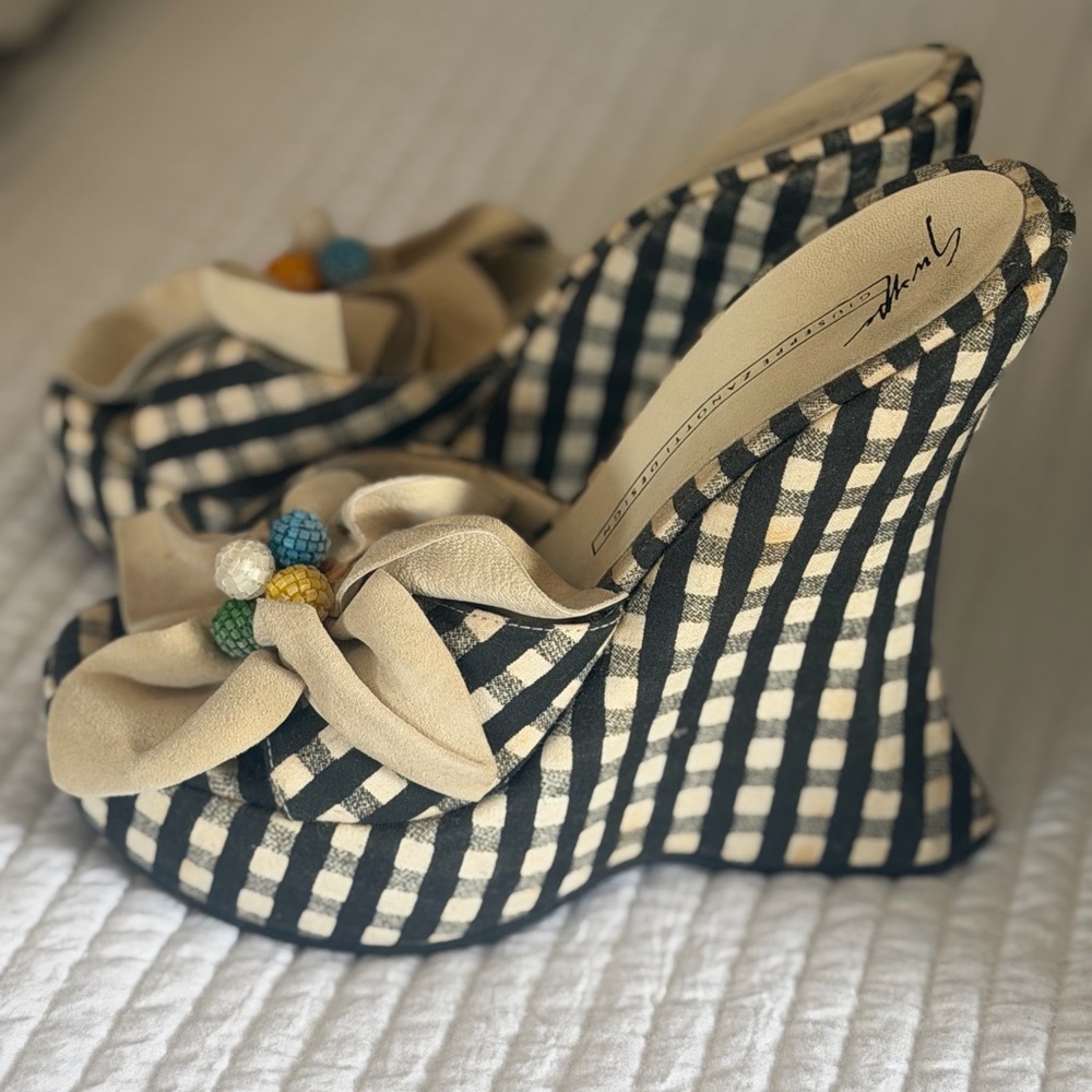 Giuseppe Zanotti Design shoes/open toe slides/heels. Size 36/Women’s size 6. - Picture 4 of 7